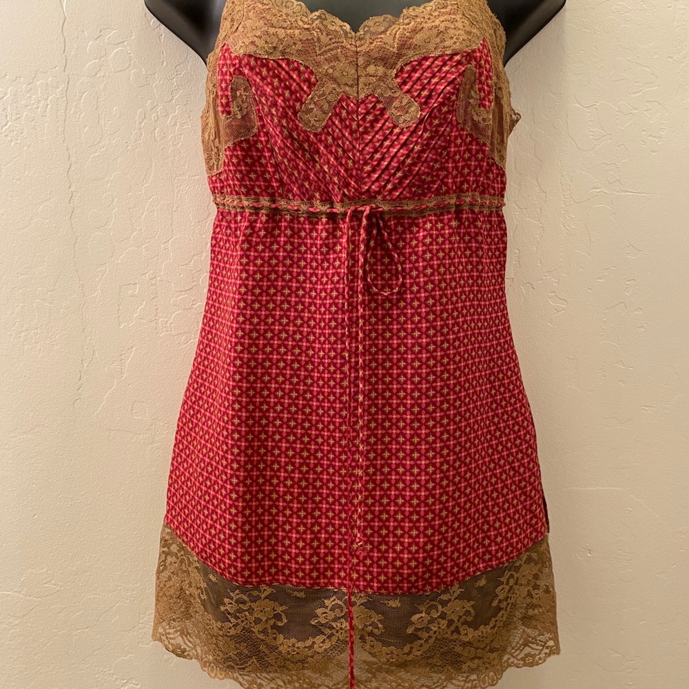 Express Red & Brown Lace Camisole Top Size XS NWT - Picture 8 of 10